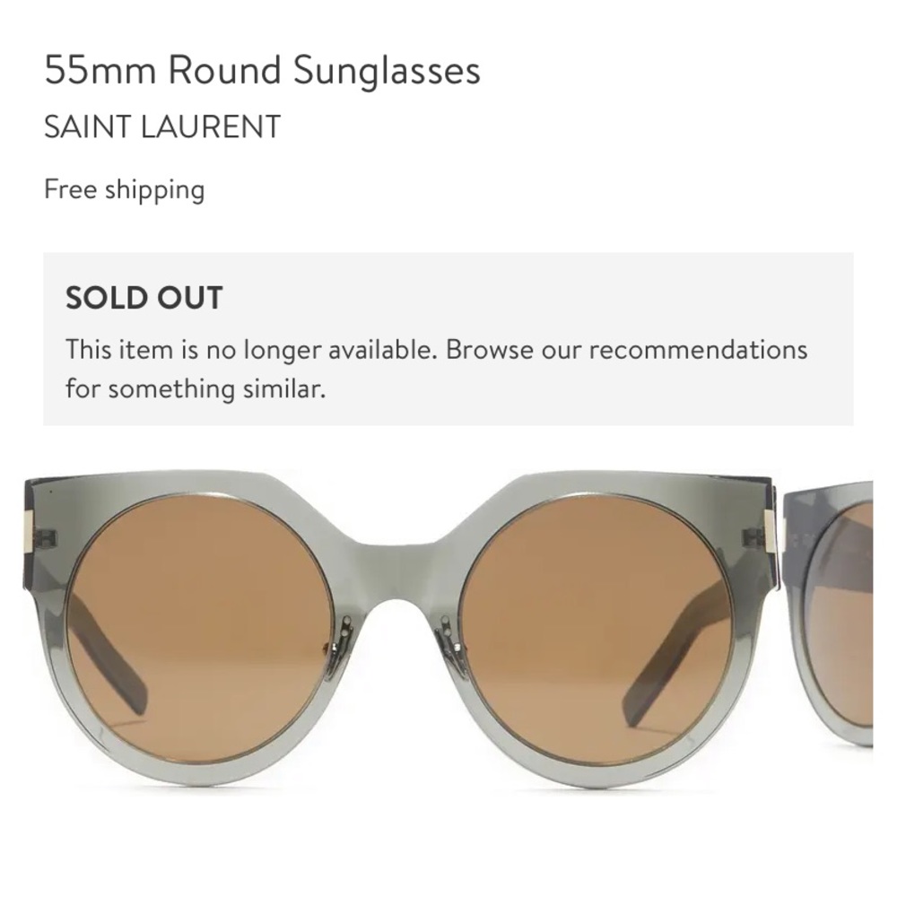 Saint Laurent 55mm round sunglasses